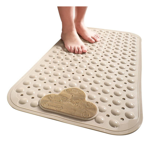 Piso De Goma Antideslizante Tina Ducha Alfombra Bañera Cepil Color Beige Jior Spa