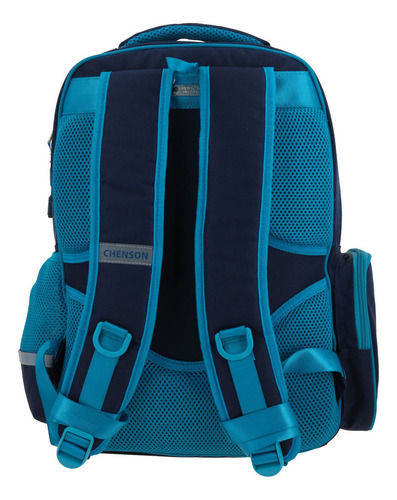 Mochila Grande Chenson Strong Escolar Azul Multiples Bosillo Azul
