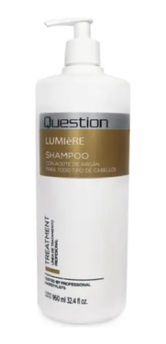 Shampoo Lumiere Question 960 Ml Argan Brillo Nutricion Profe