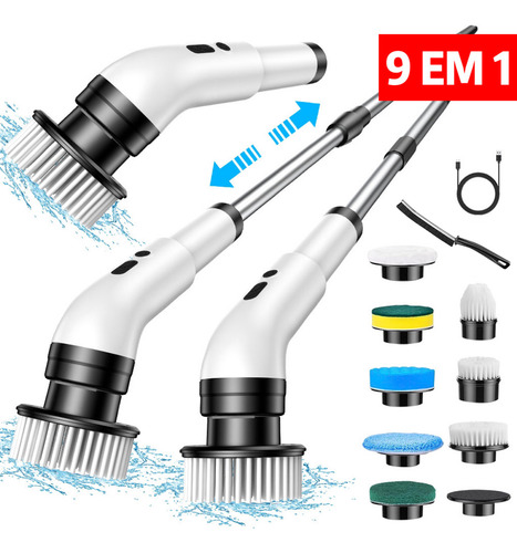 DeckCasa Escova elétrica de limpeza JY-6010 Branco Unidade 1