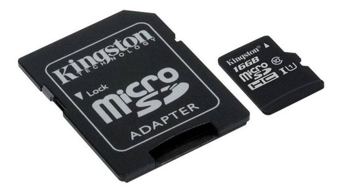 Cartão De Memória 16gb Micro Sd Com 1 Adapter - Kingston