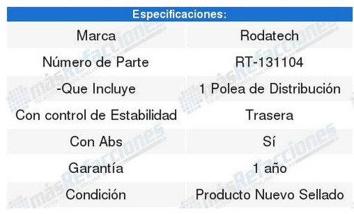 Polea Guia Distribucion Rth Bmw 320i 2l 01-04