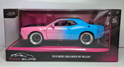 Jada Toys 2015 Dodge Challenger Srt Hellcat Pink Slips 1:24 Rosa (Usado)