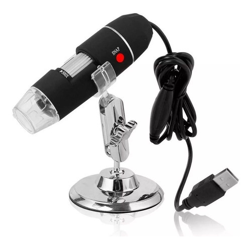 Microscópio Digital Cabo Usb 1000x Zoom Profissional Hd Cor Preto