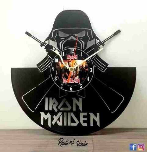 Reloj De Vinilo Iron Maiden Regalos Decoracion 