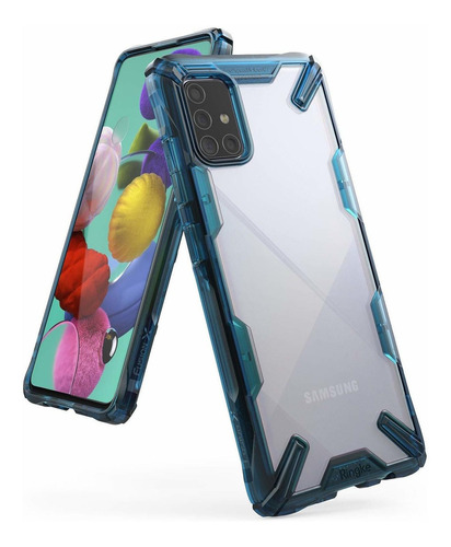 Funda Para Samsung A71 Ringke Fusion X Azul