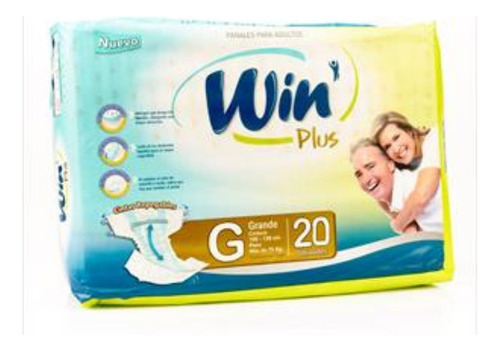 Pack 120 Pañales Win Plus, Talla G/m