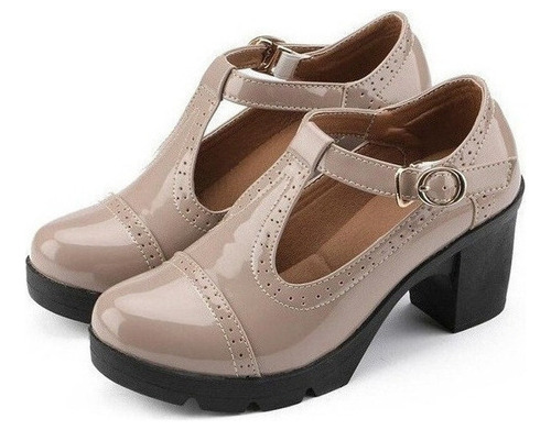 Zapatos Oxford De Plataforma Para Mujer Con Sandalias De Tac