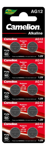 Pilas Tipo Boton Alcalinas Lr43 10un Camelion