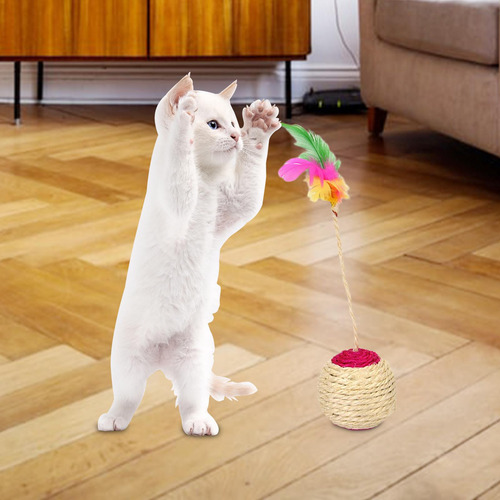 2 Pelota Para Rascar Gatos, Juguete De Sisal Para Gatitos,