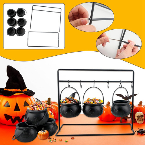 Caldero Para Servir Dulces Con Forma De Bruja Para Halloween