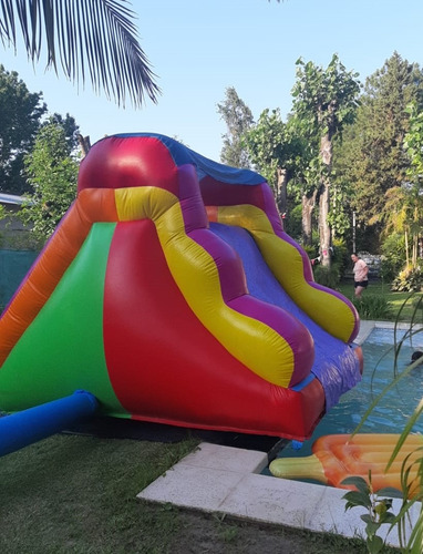Inflable Acuático Rampa Borde De Pileta Pelotero Rojo (Usado)