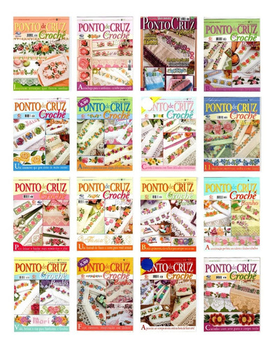  17 Revistas Ponto De Cruz & Crochê Banho Ed. Central Lote 1