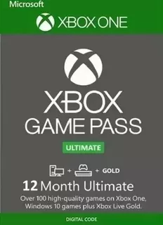 Game Pass Ultimate Live Gold 12 Mês + Gpu 1 Mes Código 25