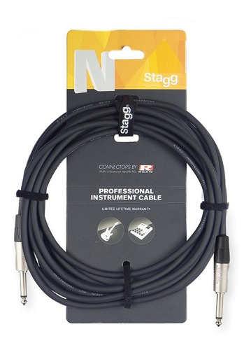 Cable 6m Guitarra/bajo Plug-plug Profesional Stagg Ngc6