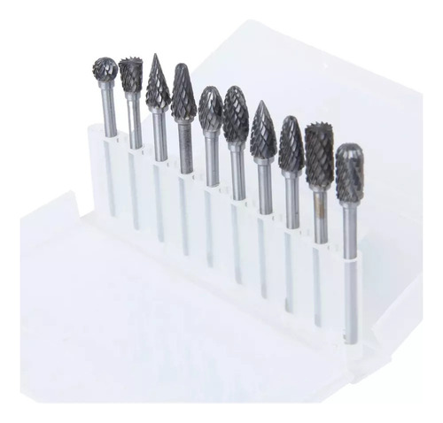 Set Fresas Lima Rotativa 1/8 Metal Duro 20 Piezas