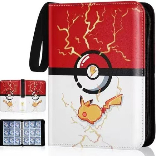 Tarjetero Pokémon 4 Bolsillos 400 Cartas Álbum Ff