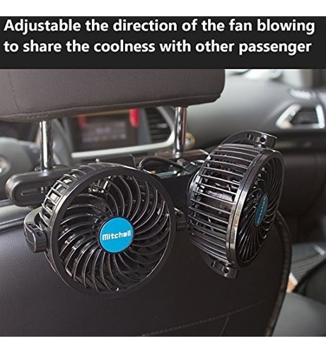 Poraxy Ventiladores De Coche, 12v Eléctrico Ventilador De