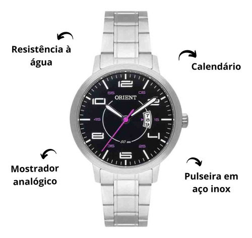 Relógio Orient Prata Feminino Analógico Aço Fbss1160 P2sx