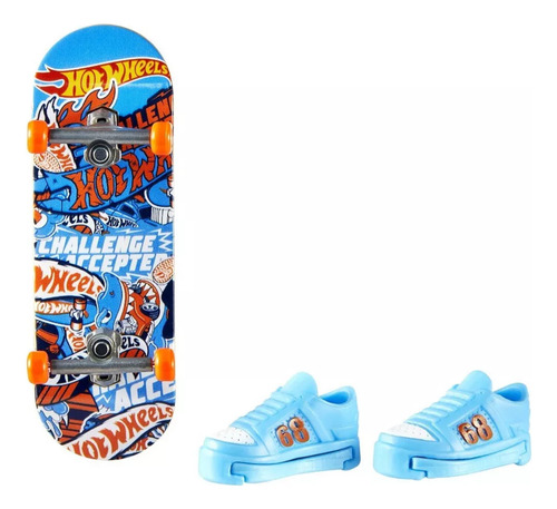 Hot Wheels Vehículo De Juguete Patineta Con Tenis De Skate