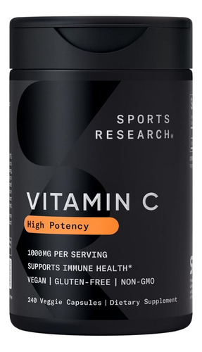 Suplemento Sports Research Vitamina C 1000 Mg 240 Cápsulas