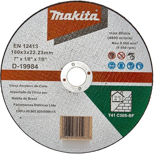 Disco De Corte Para Alumínio 180mm Makita D-19984 10unidades