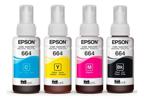 Kit 4 Tintas Epson Original 664, L565 L575 L475 L495 L380