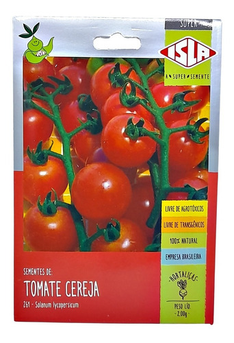800 Sementes De Tomate Cereja Isla Pacote 2,2 Gramas