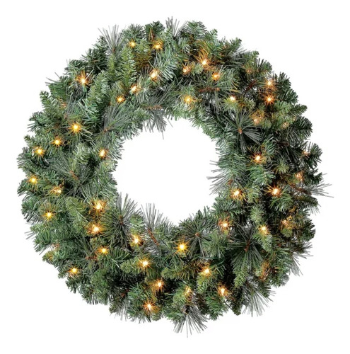Corona De Navidad C/ Luces Scottsdale Pine De 61 X 61 Cm *sk