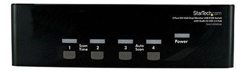 Startech.com Conmutador Kvm Usb De 4 Puertos Dvi Vga Con Dob