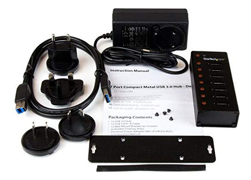 Startech.com Hub Usb 3.0 De 7 Puertos (5 Gbps) - Carcasa Met