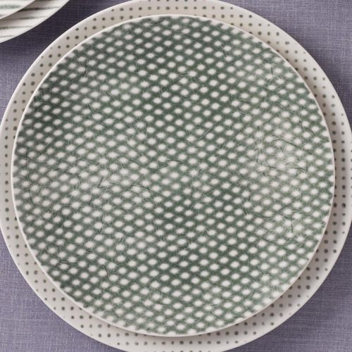 Plato De Ensalada De Puntos De Hamaca De Hamaca Verde Norita