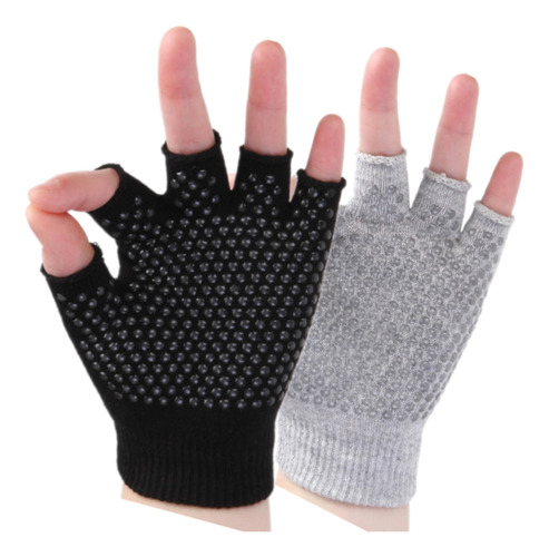 Guantes De Yoga Yl Trd V Antideslizantes Sin Dedos, 2 Paquet