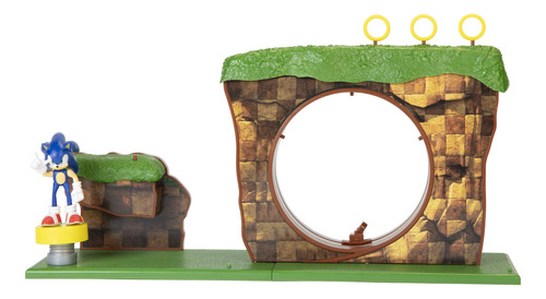 Sonic The Hedgehog Green Hill Zone Playset Con Figura De Ac.