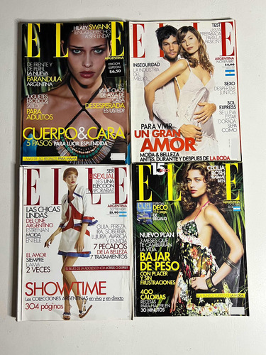Lote Revistas Elle Argentina 4 Ejemplares Edición Especial (Usado)