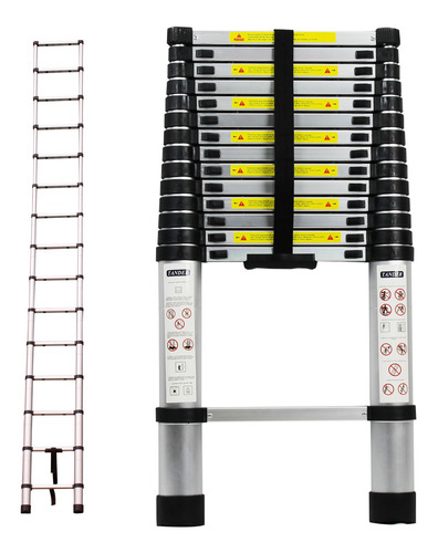 Escada Telescópica Alumínio 4,4 M 15 Degraus - Temt44m