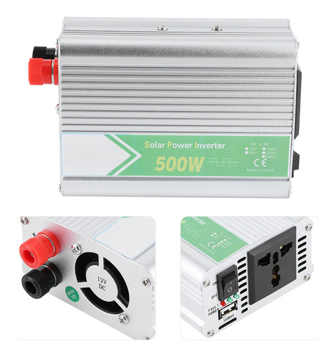 Inversor De Coche Dc12v A Ac220v 500w, Convertidor De Potenc