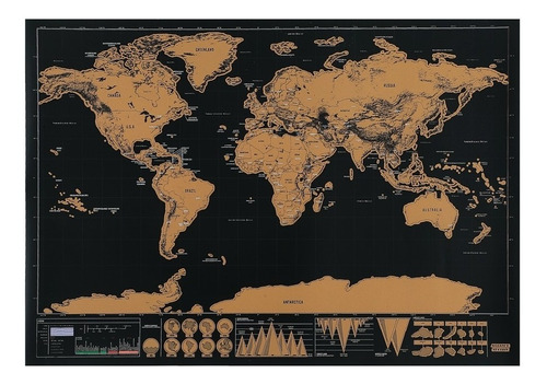 Mapa Viajero Para Raspar Mapa Raspable Grande Medidas 82x59 