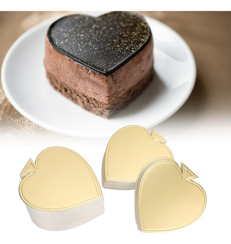 Mini Tablas De Cartón Para Tartas En Forma De Corazón, 100 U