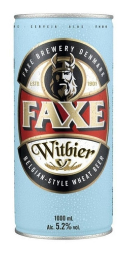 Cerveza Faxe Witbier Lata 1000ml. - Cerveza De Trigo