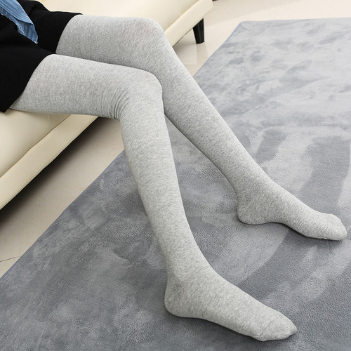 Calcetines Largos De Algodón Hasta La Rodilla Para Mujer