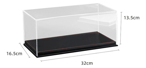 Vitrine Acrílica Transparente Para Itens Base Preta
