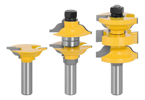 * Fresa De Carpintería De 3 Piezas, Fresa De Mango De 12 Mm