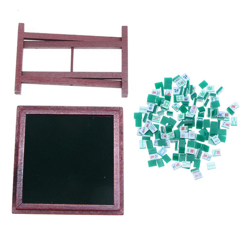 Juego De Mahjong En Miniatura 1/12, Silla De Mesa De Mahjong