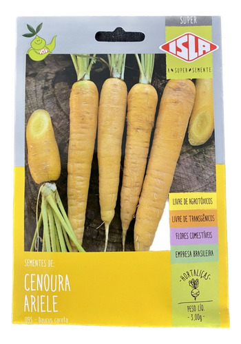 Cenoura Ariele Amarela 3gr De Sementes/ Excelente Variedade