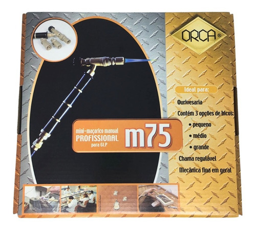 Maçarico Orca M75- Ourives Solda Ouro- Rosca Fina/grossa