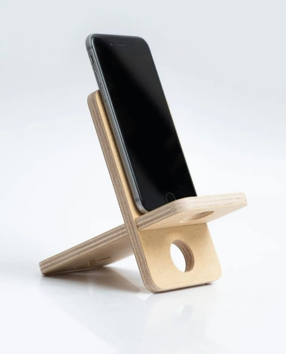Soporte Celular Porta Apoya Madera