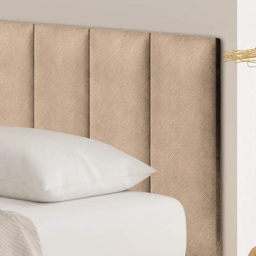 Placa Adesiva Cabeceira Cama Casal Box Estofada Quarto Cores Cor Palha