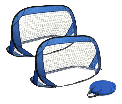 Kit De 2 Arco Portería De Fútbol Portátil Plegable Pop Up