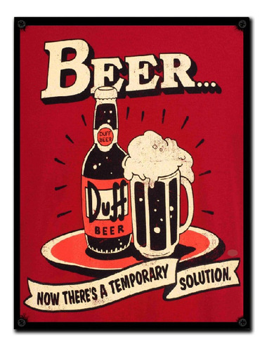 #265 - Cuadro Vintage 30 X 40 - Beer Duff - No Chapa Simpson